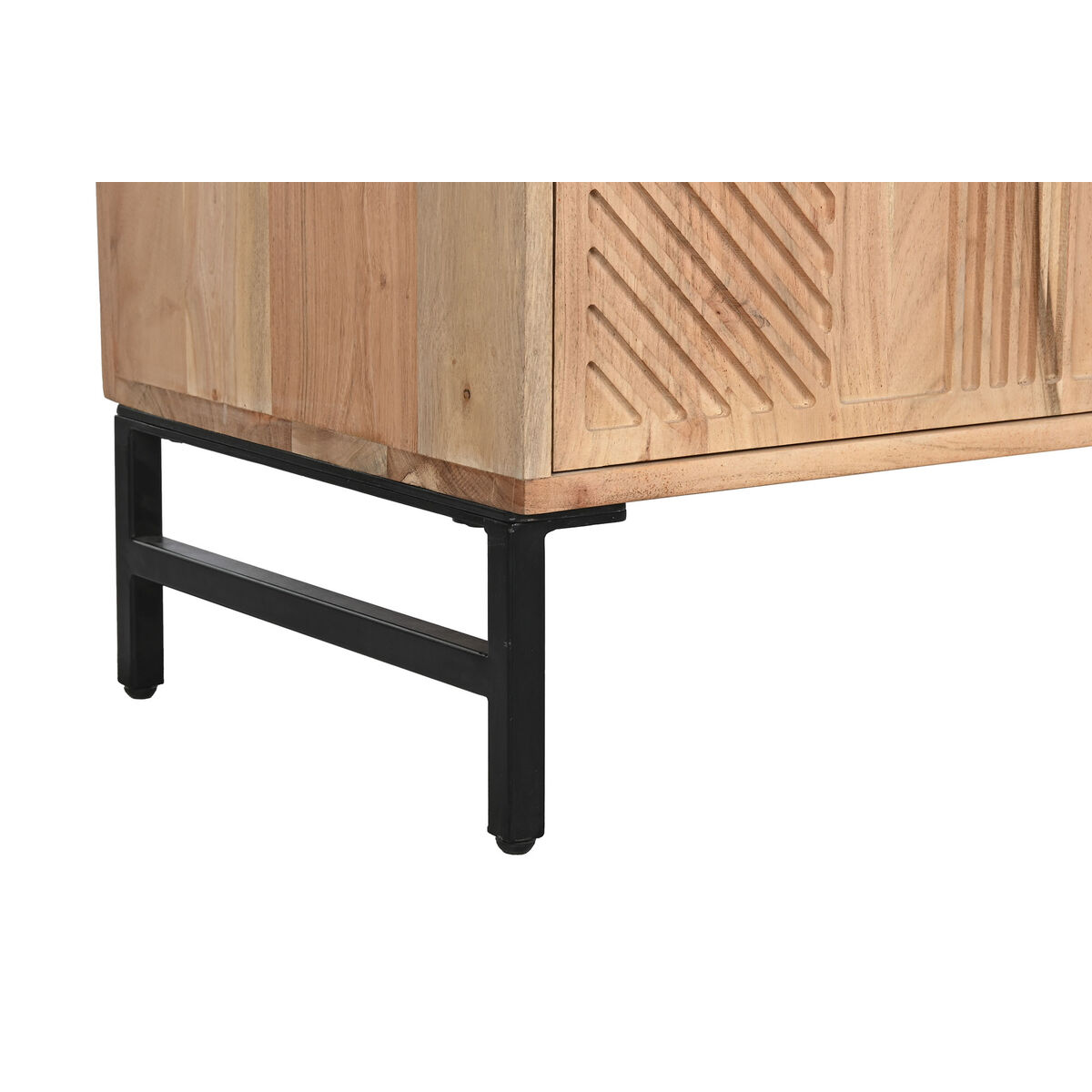 Skænk Home ESPRIT Brun Sort Metal Akacie 145 x 40 x 80 cm